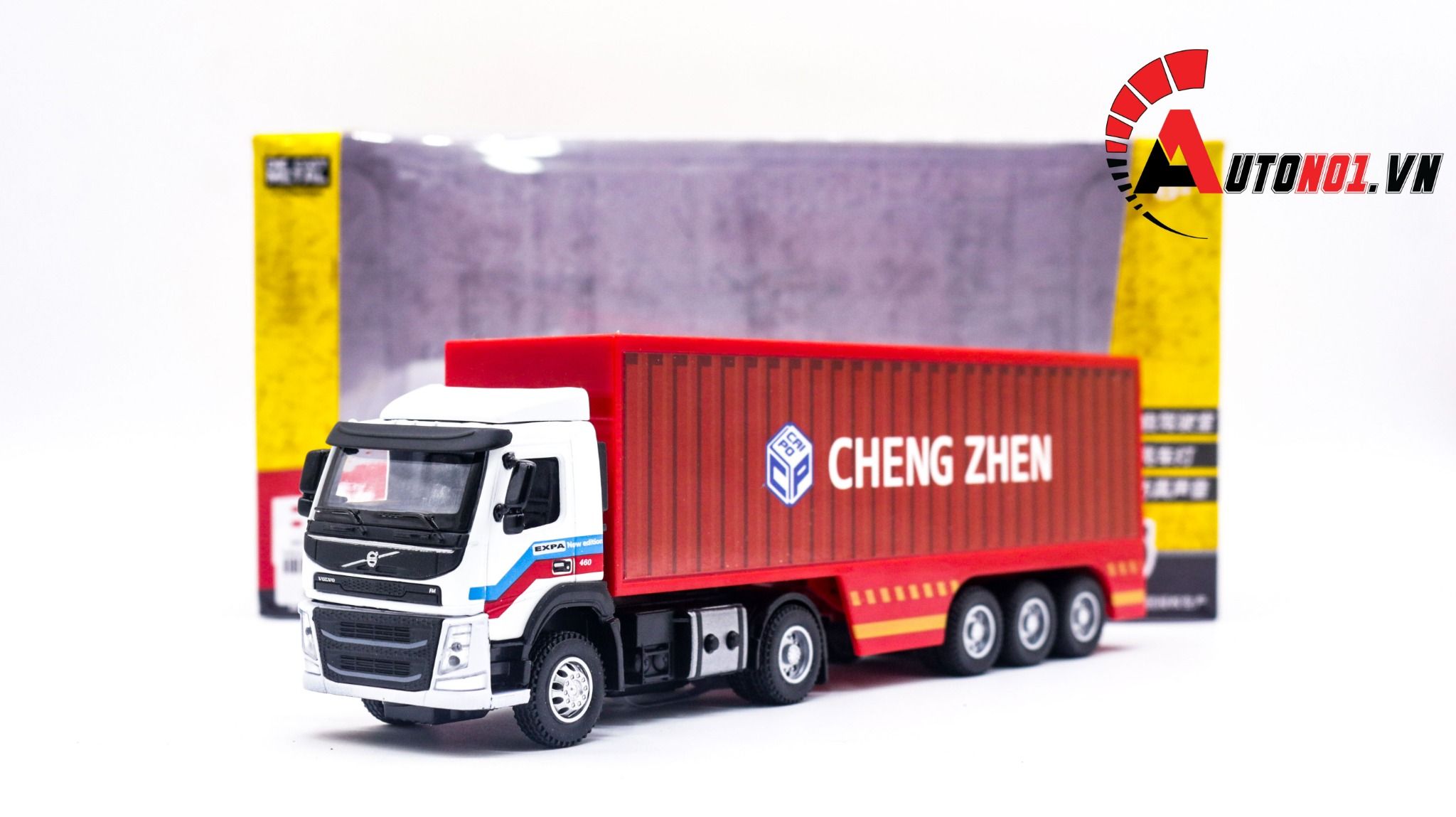  Mô hình xe tải container Volvo chở hàng 1:50 Diecast Metal 8183 