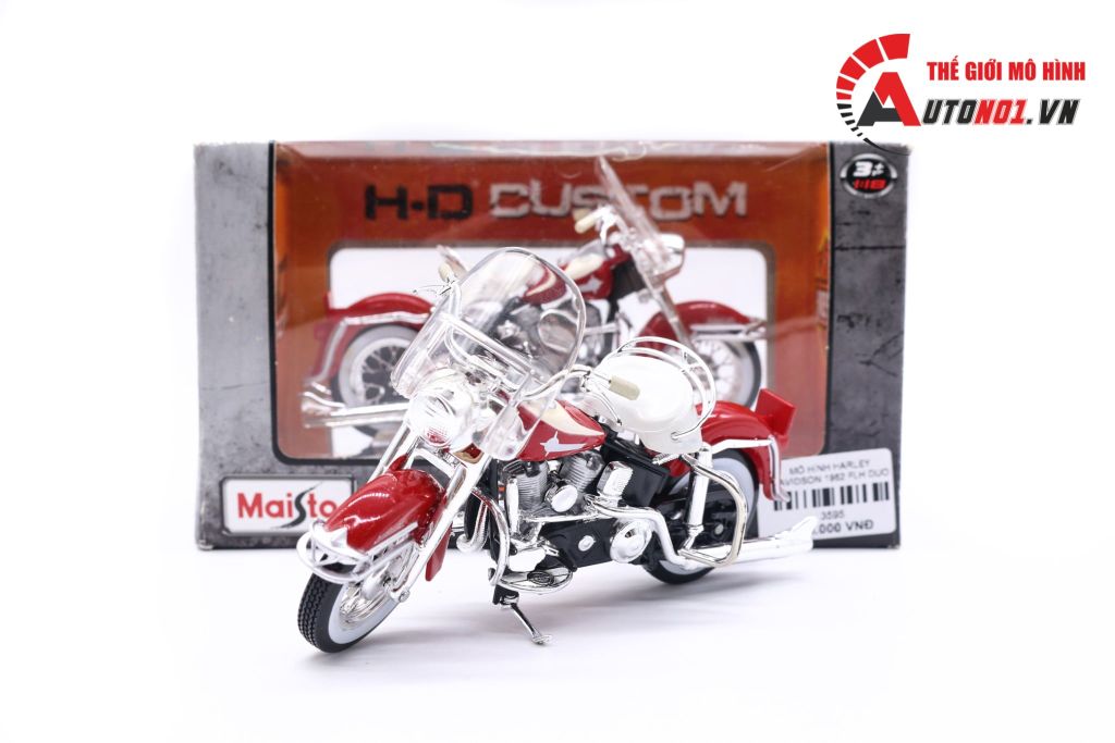 MÔ HÌNH HARLEY DAVIDSON 1962 FLH DUO GLIDE 1:18 MAISTO