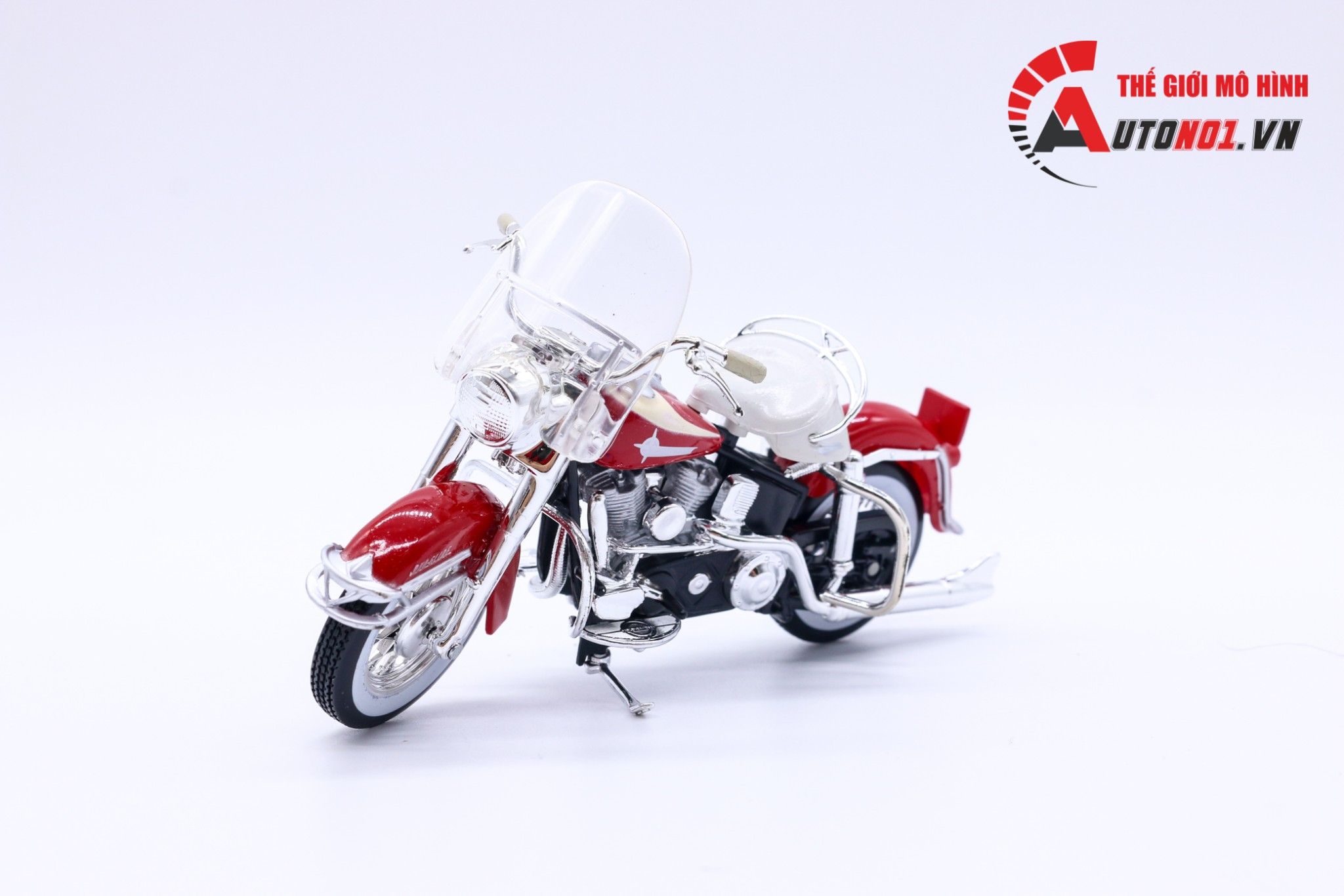  Mô hình xe Harley Davidson 1962 FLH DUO GLIDE Red 1:18 Maisto MT18024 