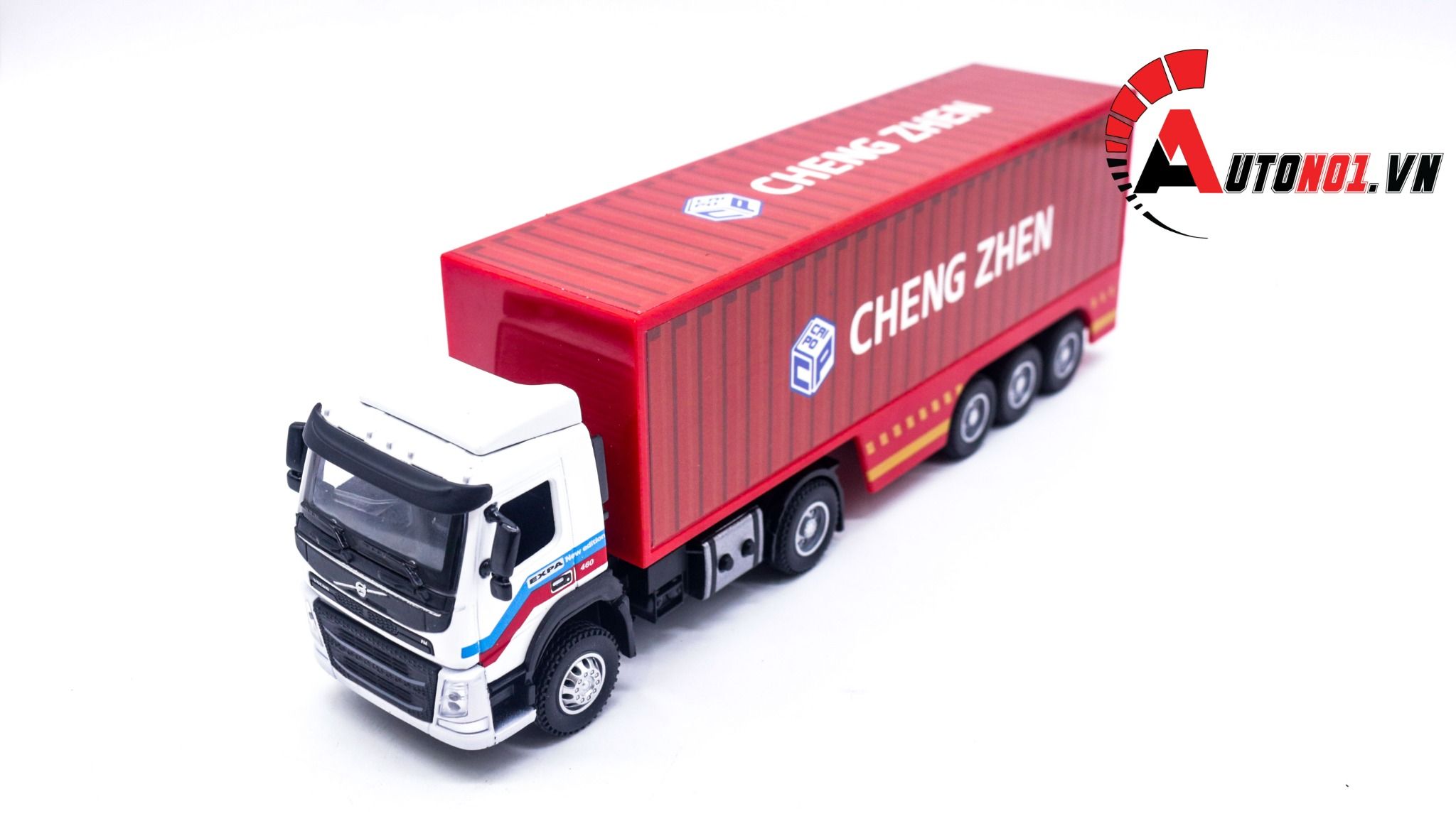  Mô hình xe tải container Volvo chở hàng 1:50 Diecast Metal 8183 