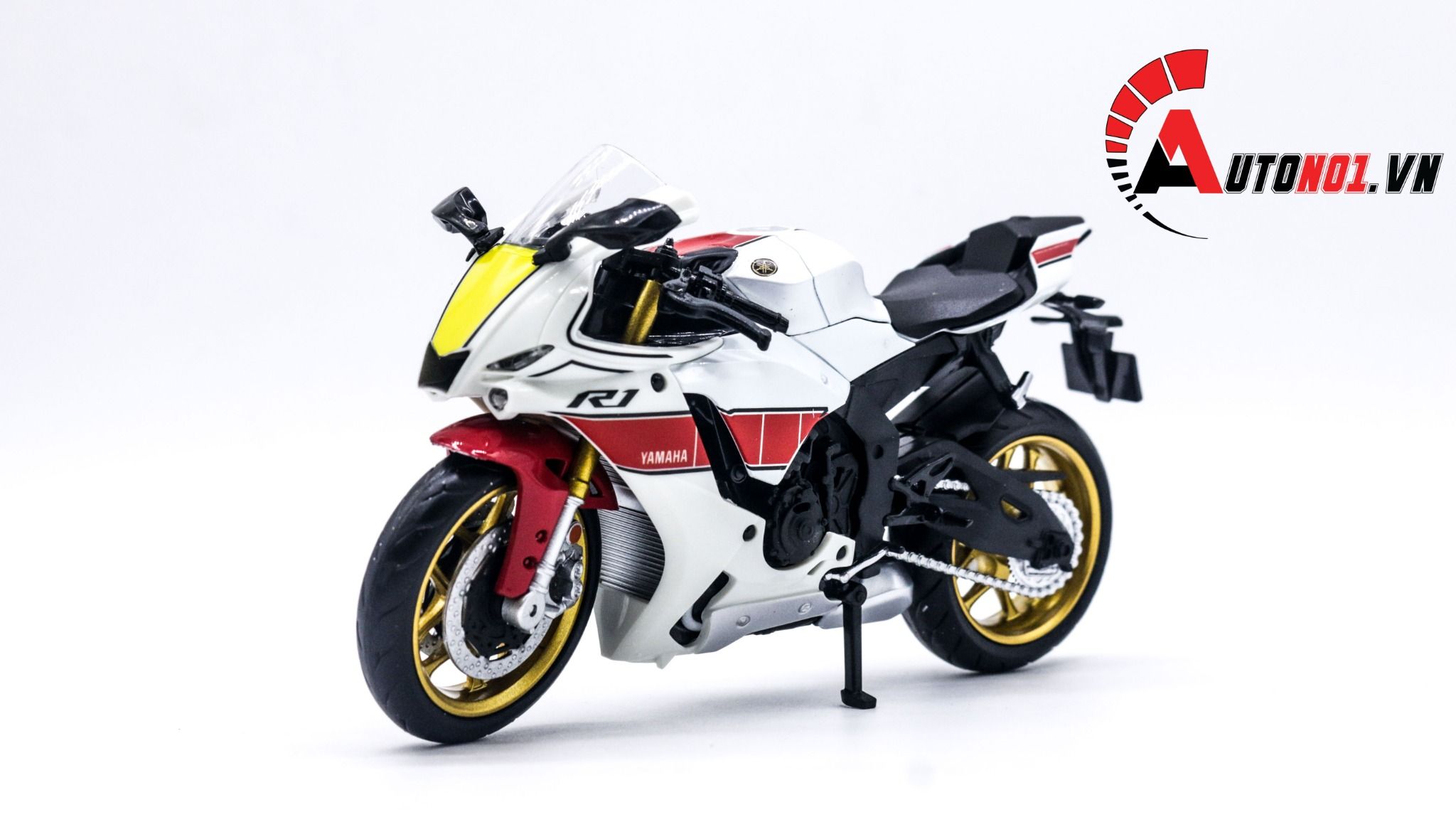  Mô hình xe Yamaha Yzf R1 tỉ lệ 1:12 Alloy Model MT034 