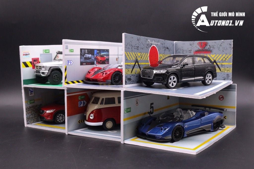 DIORAMA GARAGE GREEN Ô TÔ TỈ LỆ 1:36 DR001A