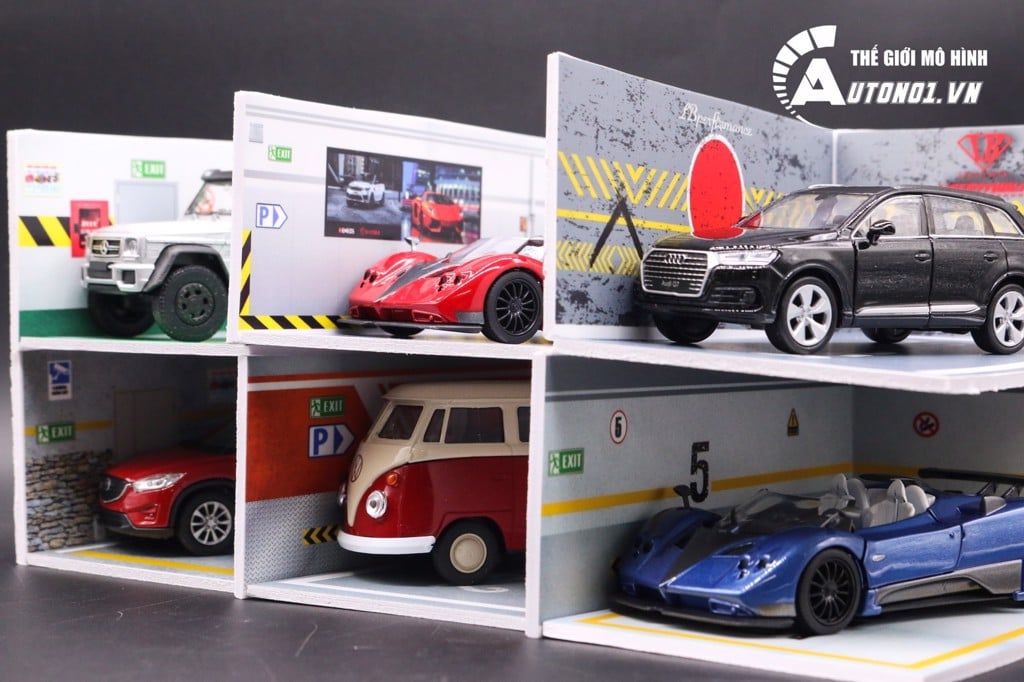 DIORAMA GARAGE GREEN Ô TÔ TỈ LỆ 1:36 DR001A