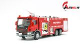  Mô hình xe cứu hỏa phun nước vòi rồng 1:50 kaidiwei 6518 
