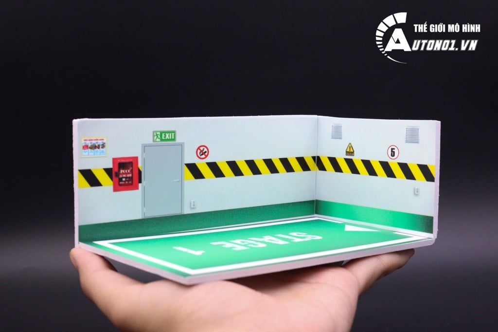 DIORAMA GARAGE GREEN Ô TÔ TỈ LỆ 1:36 DR001A