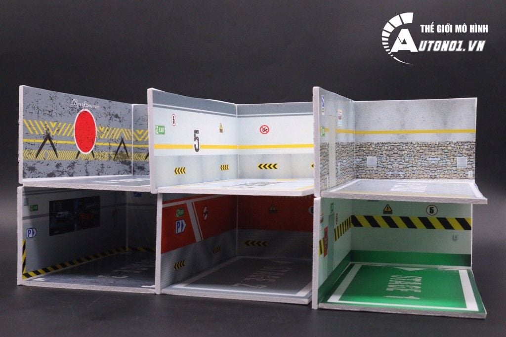 DIORAMA GARAGE GREEN Ô TÔ TỈ LỆ 1:36 DR001A