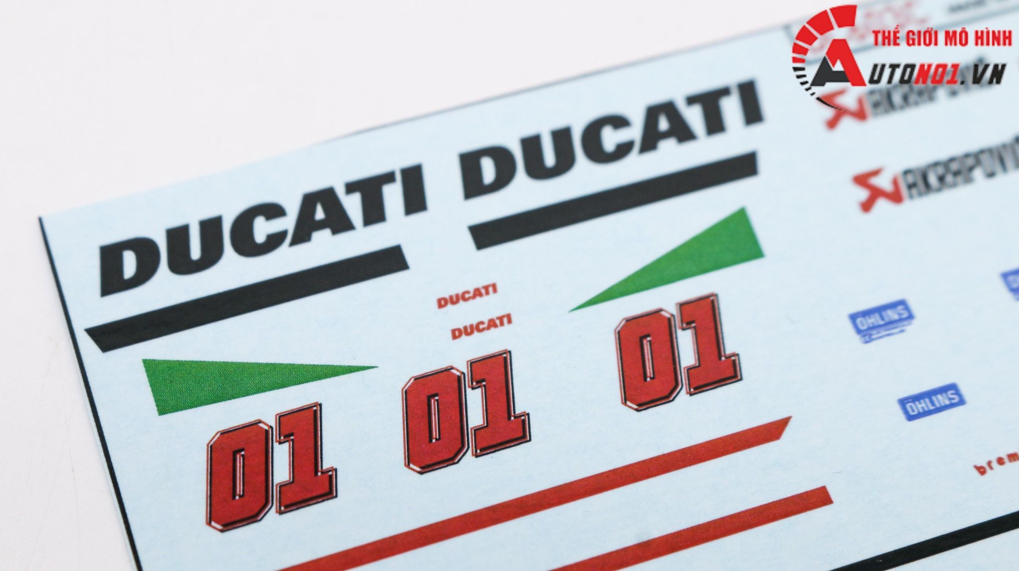  Decal nước độ Ducati Panigale V4S Italy tỉ lệ 1:12 Autono1 DC603c 