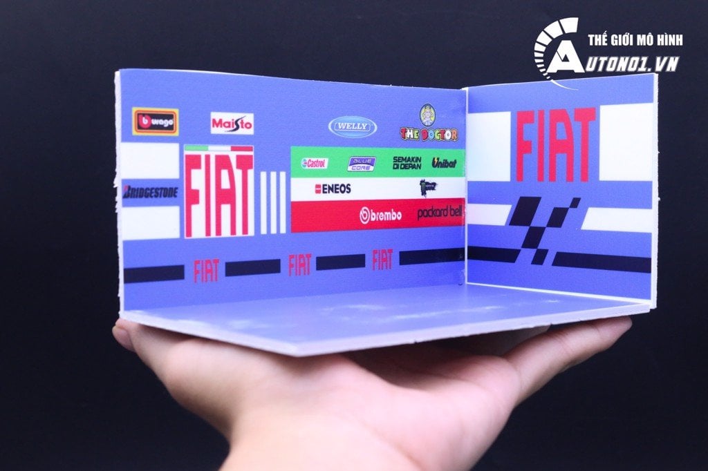  DIORAMA GARAGE FIAT MÔ TÔ TỈ LỆ 1:18 DR007C 