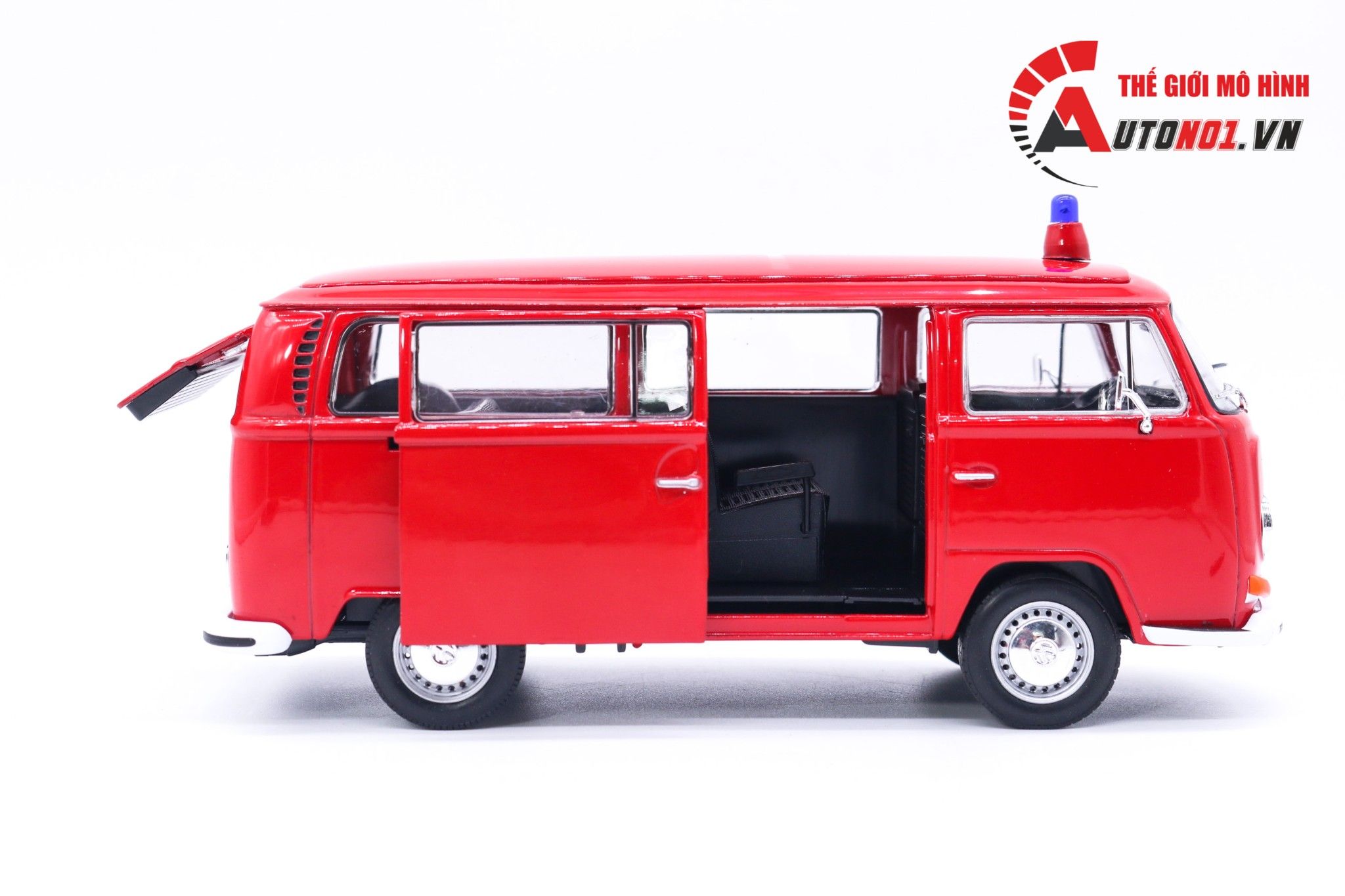  Mô hình xe Volkswagen Bus T2 1972 Fire Red 1:24 Welly 7028 