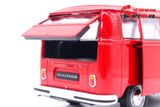  Mô hình xe Volkswagen Bus T2 1972 Fire Red 1:24 Welly 7028 