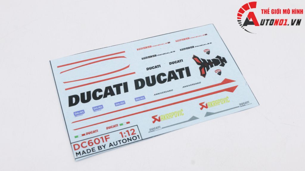 DECAL NƯỚC ĐỘ DUCATI 1299 ANNIVERSARIO 1:12 DC601F