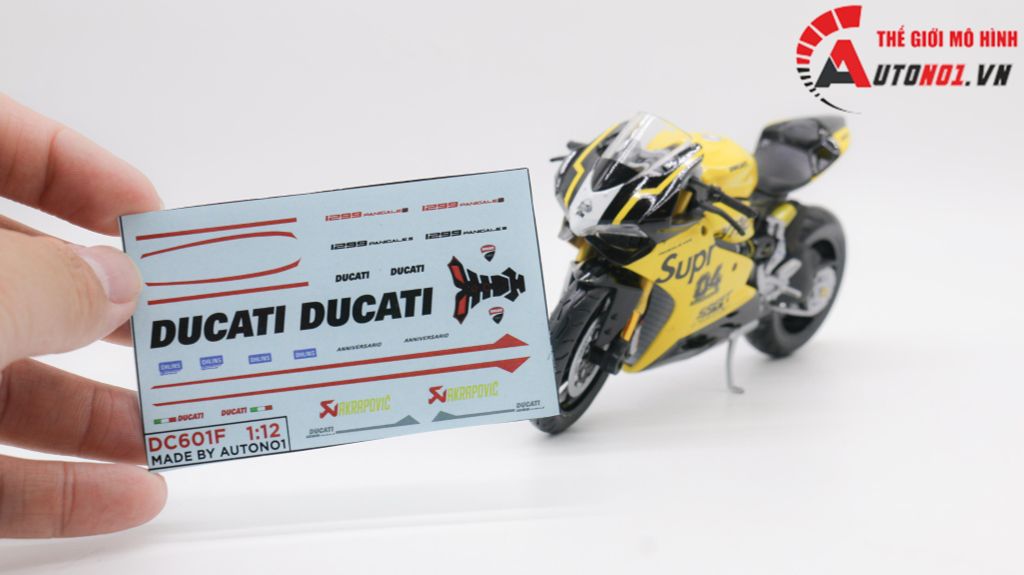 DECAL NƯỚC ĐỘ DUCATI 1299 ANNIVERSARIO 1:12 DC601F