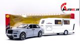  Mô hình xe ô tô kéo trailer Rolls Royce Cullinan 1:32 Alloy model OT212 