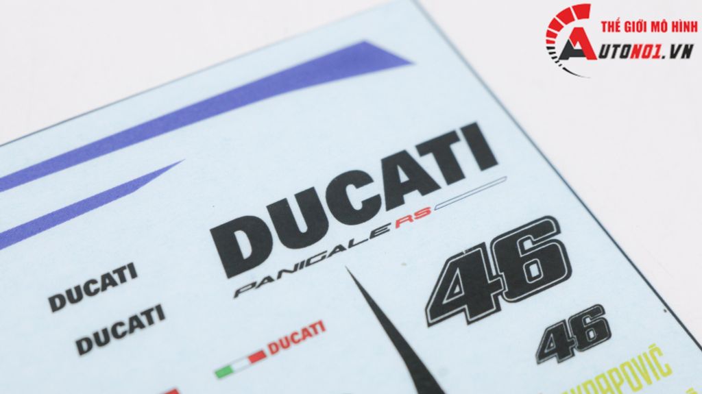 DECAL NƯỚC ĐỘ DUCATI PANIGALE - AUDI RS 1:12 AUTONO1 DC601H