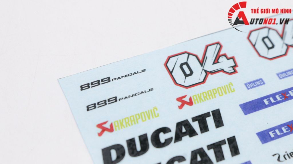 DECAL NƯỚC ĐỘ DUCATI 899 PANIGALE 1:12 AUTONO1 DC601I