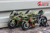  Mô hình xe Kawasaki H2r Custom Liberty Walk Army 1:12 Tamiya D078 