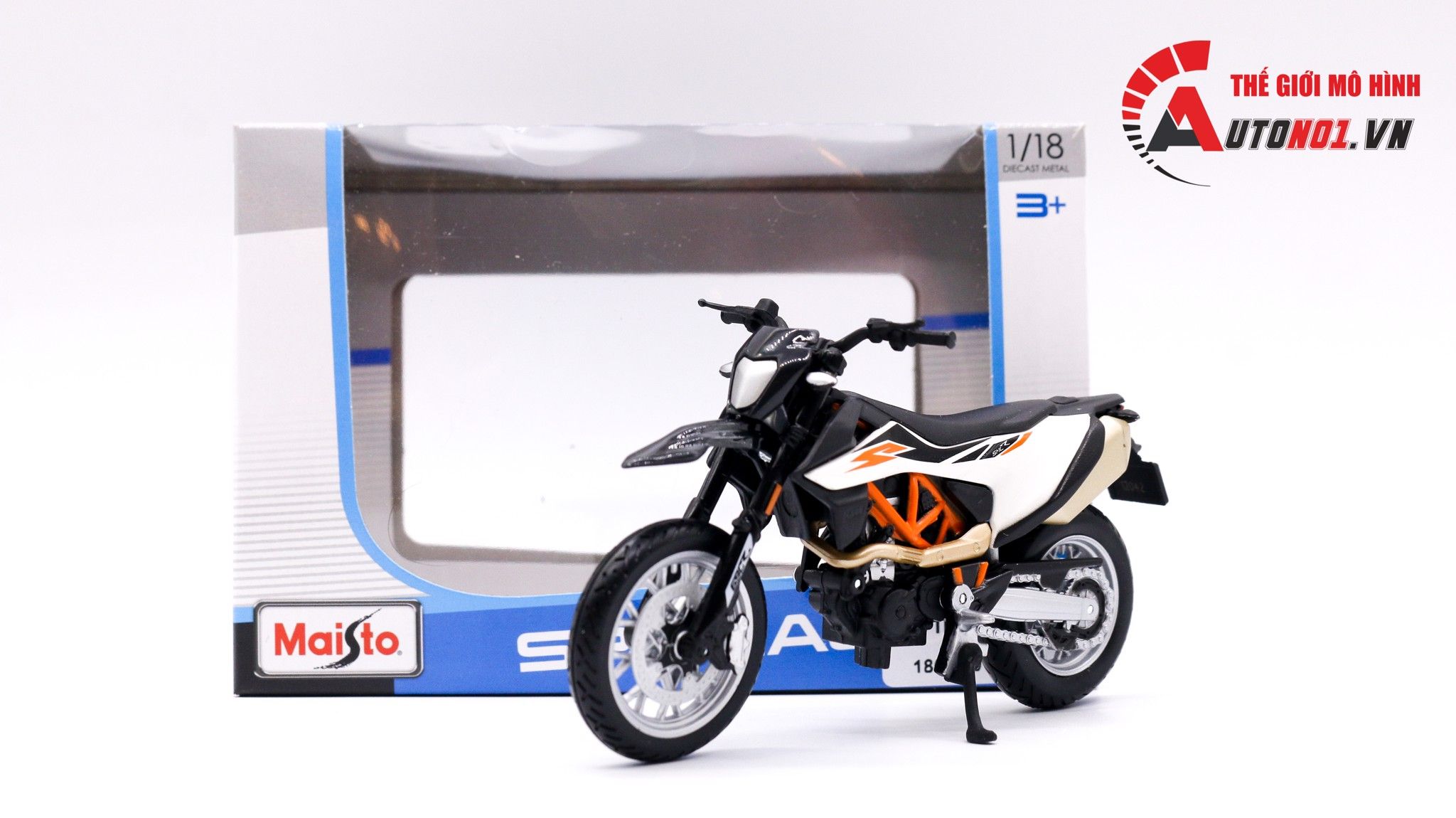  Mô hình xe Ktm 690 1:18 Maisto 7531 