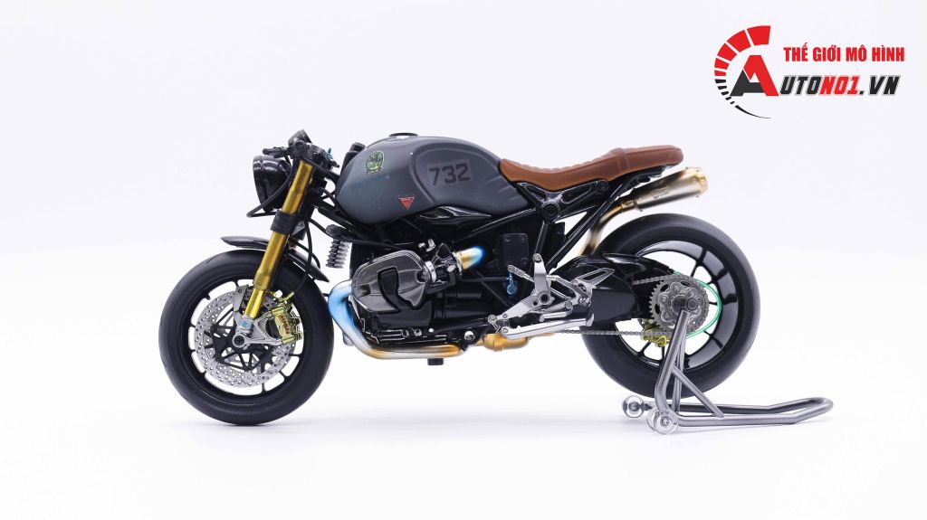 MÔ HÌNH XE BMW R NINE T SCRAMBLER ĐỘ PÔ - ARMY USA AUTONO1 D133