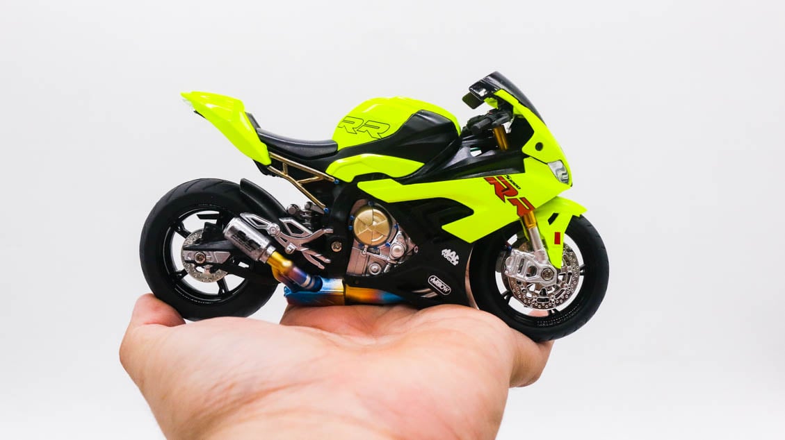  Mô hình xe độ Bmw S1000rr Green Pô Sc Tỉ Lệ 1:12 Autono1 Alloy D160C 