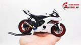  Mô hình xe Yamaha R6 2020 White độ Mâm + Pô Sc 1:12 Autono1 Welly D207G 