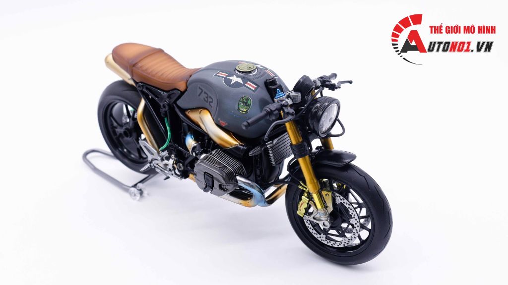 MÔ HÌNH XE BMW R NINE T SCRAMBLER ĐỘ PÔ - ARMY USA AUTONO1 D133