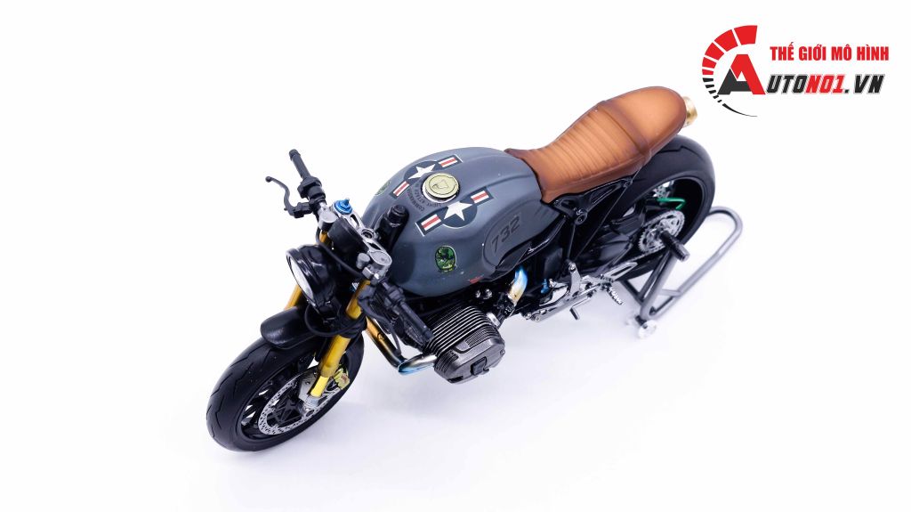 MÔ HÌNH XE BMW R NINE T SCRAMBLER ĐỘ PÔ - ARMY USA AUTONO1 D133