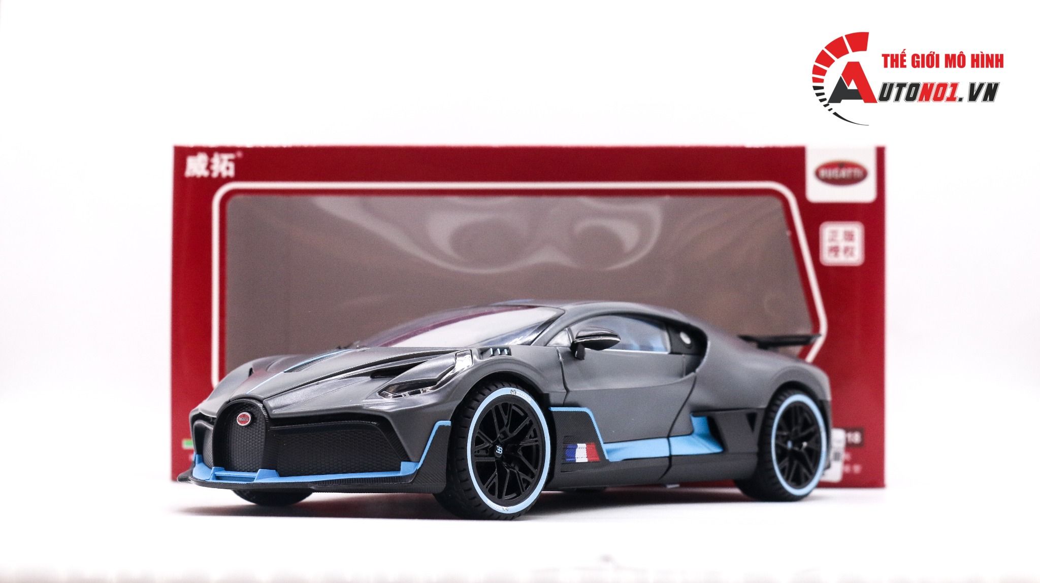  Mô hình xe Bugatti Divo full open - full kính đánh lái được tỉ lệ 1:18 Weitug 