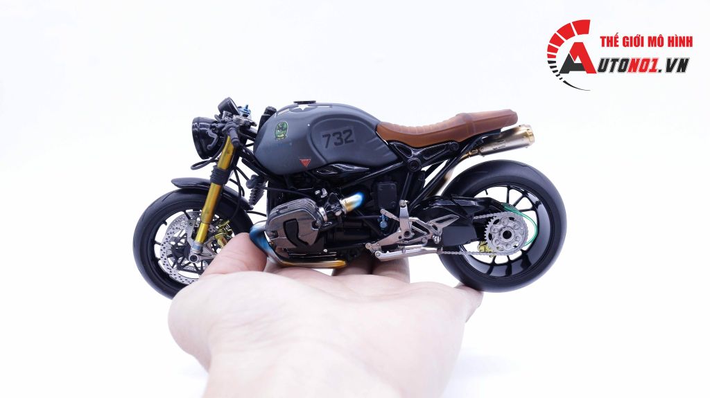 MÔ HÌNH XE BMW R NINE T SCRAMBLER ĐỘ PÔ - ARMY USA AUTONO1 D133