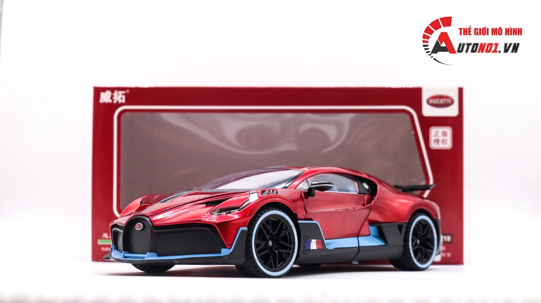  Mô hình xe Bugatti Divo full open - full kính đánh lái được tỉ lệ 1:18 Weitug 