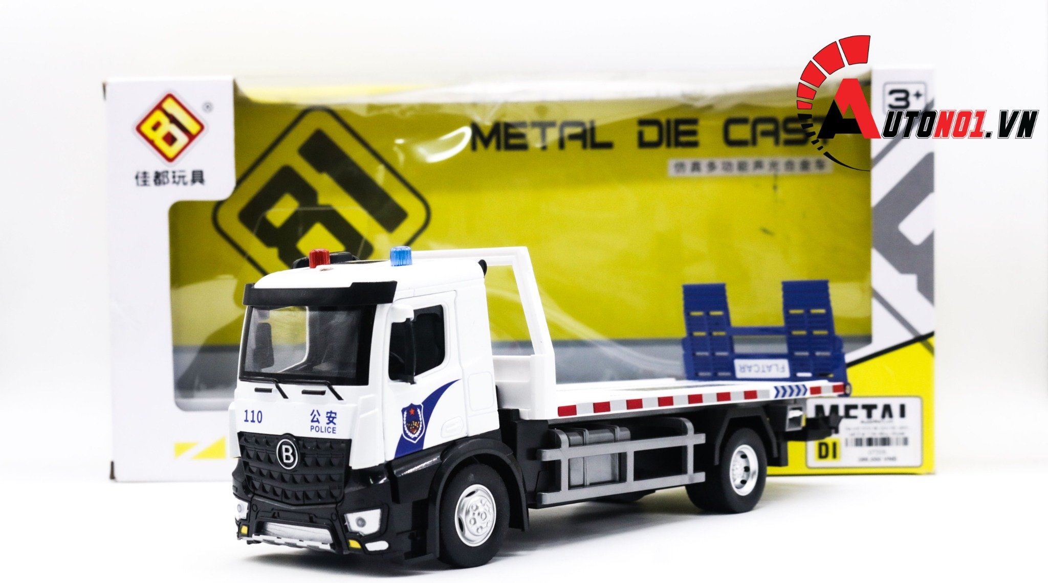  Xe mô hình tải cứu hộ cảnh sát tỉ lệ 1:24 Metal DieCast OT225 