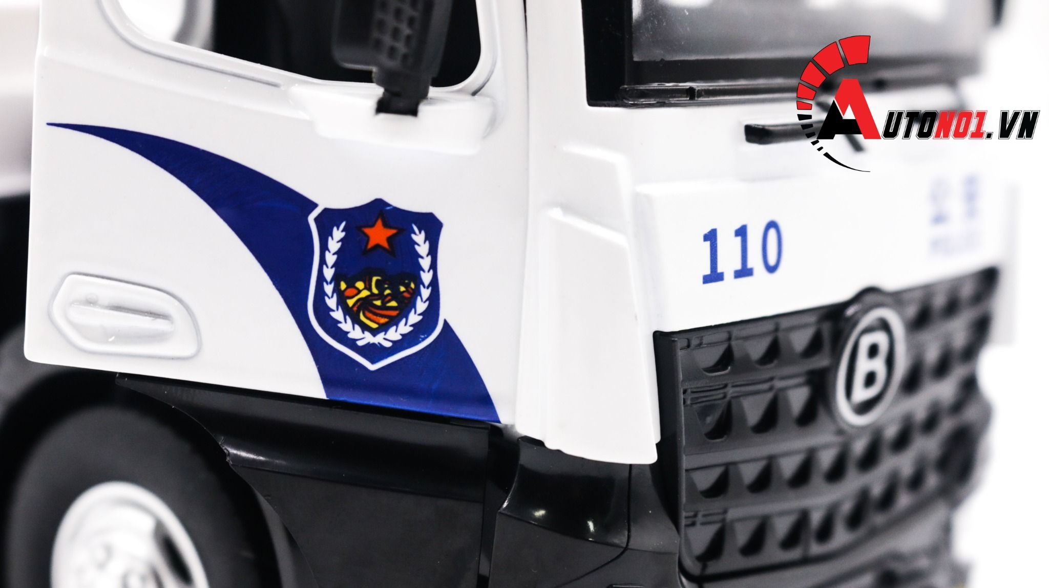  Xe mô hình tải cứu hộ cảnh sát tỉ lệ 1:24 Metal DieCast OT225 
