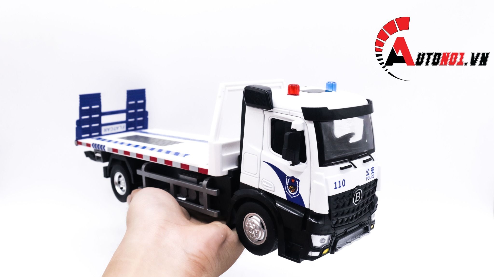  Xe mô hình tải cứu hộ cảnh sát tỉ lệ 1:24 Metal DieCast OT225 