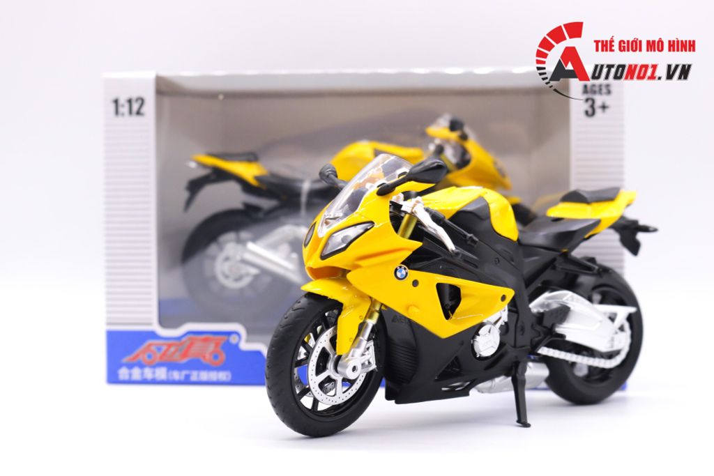 MÔ HÌNH BMW S1000RR 2019 YELLOW 1:12 MSZ 7222