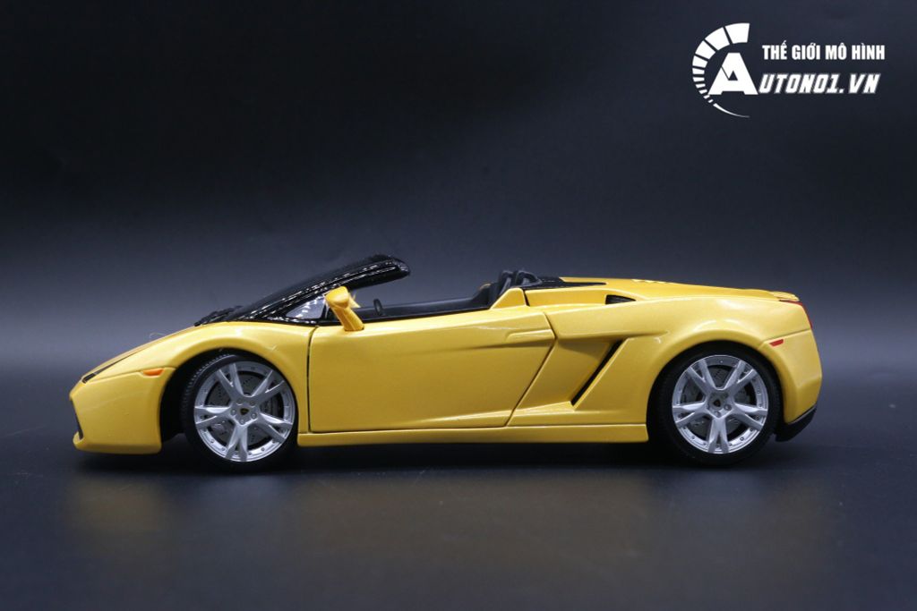 MÔ HÌNH XE LAMBORGHINI GALLARDO SPYDER YELLOW 1:18 BBURAGO 5239