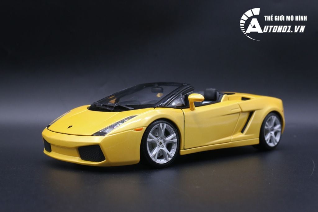 MÔ HÌNH XE LAMBORGHINI GALLARDO SPYDER YELLOW 1:18 BBURAGO 5239