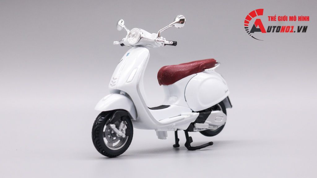 MÔ HÌNH VESPA PRIMAVERA 150 WHITE 1:18 MAISTO 6417