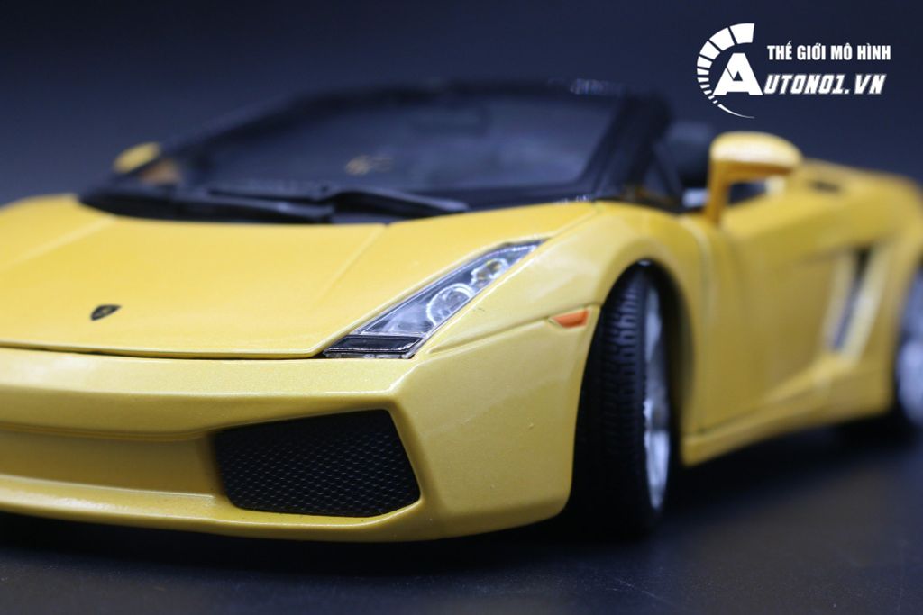 MÔ HÌNH XE LAMBORGHINI GALLARDO SPYDER YELLOW 1:18 BBURAGO 5239