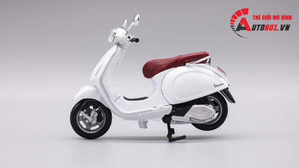 MÔ HÌNH VESPA PRIMAVERA 150 WHITE 1:18 MAISTO 6417