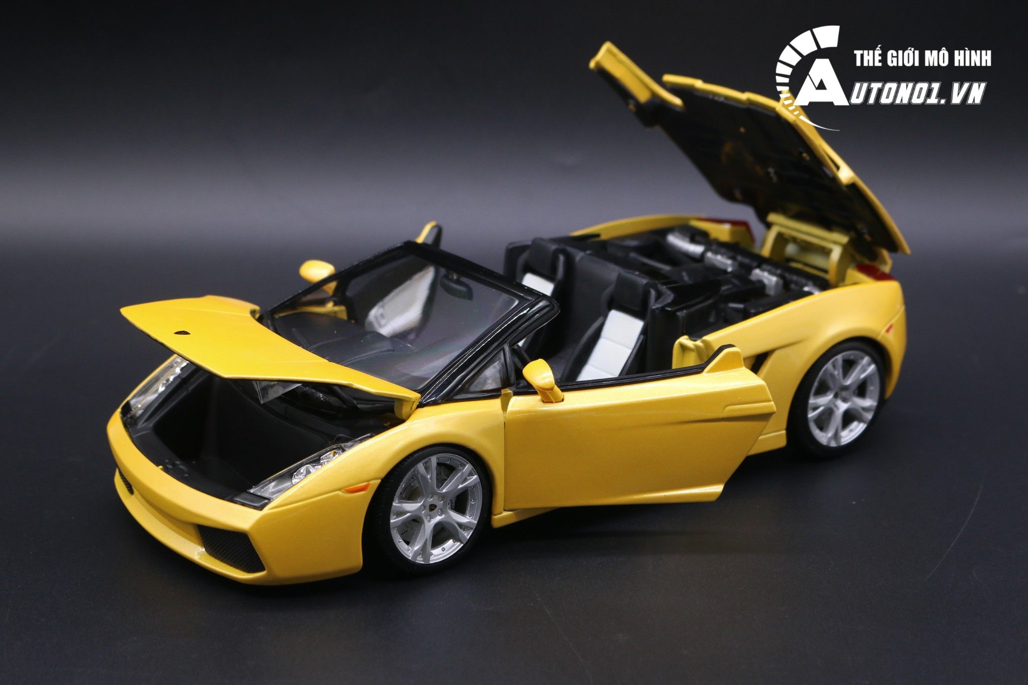  Mô hình xe Lamborghini Gallardo Spyder Yellow MH18-12016 tỉ lệ 1:18 Bburago 5239 