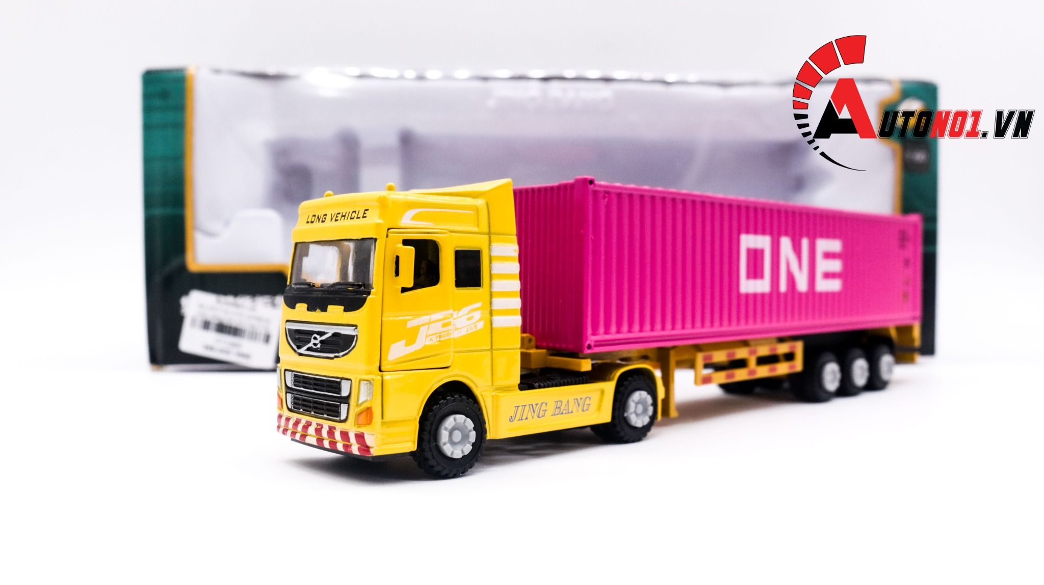  Xe mô hình ô tô container chở hàng full kim loại tỉ lệ 1:60 jingbang OT236 