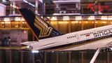  Mô hình máy bay Singapore Airline Airbus A380 47cm 1:130 có đèn led tự động theo tiếng vỗ tay hoặc chạm MB47005 