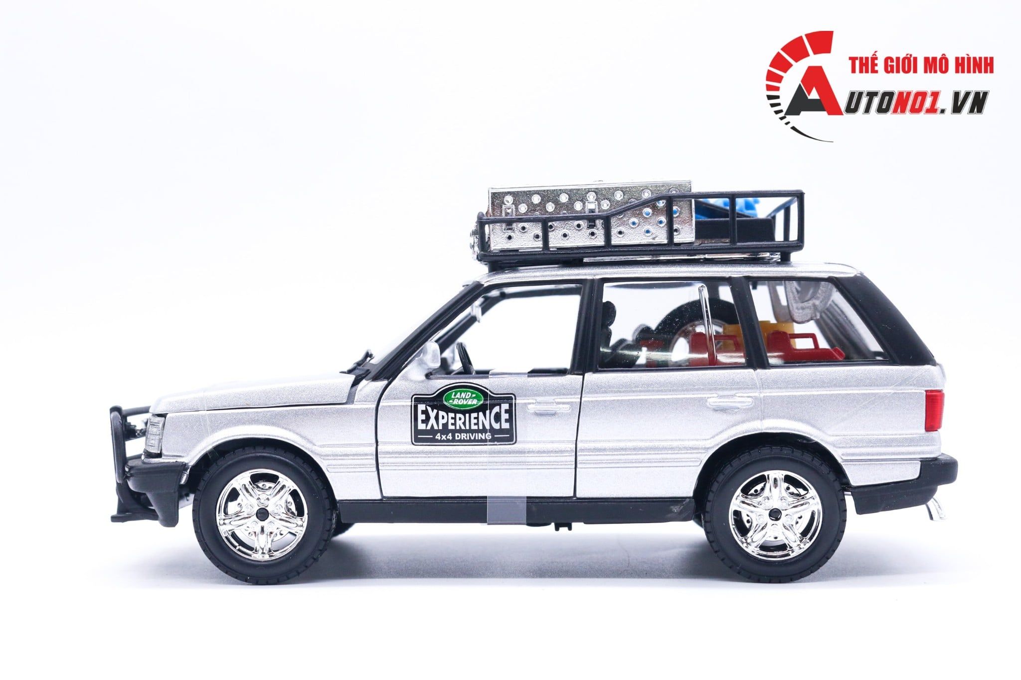  Mô hình xe Range Rover Expedition Silver Modelcar full open 1:24 Bburago OT615 
