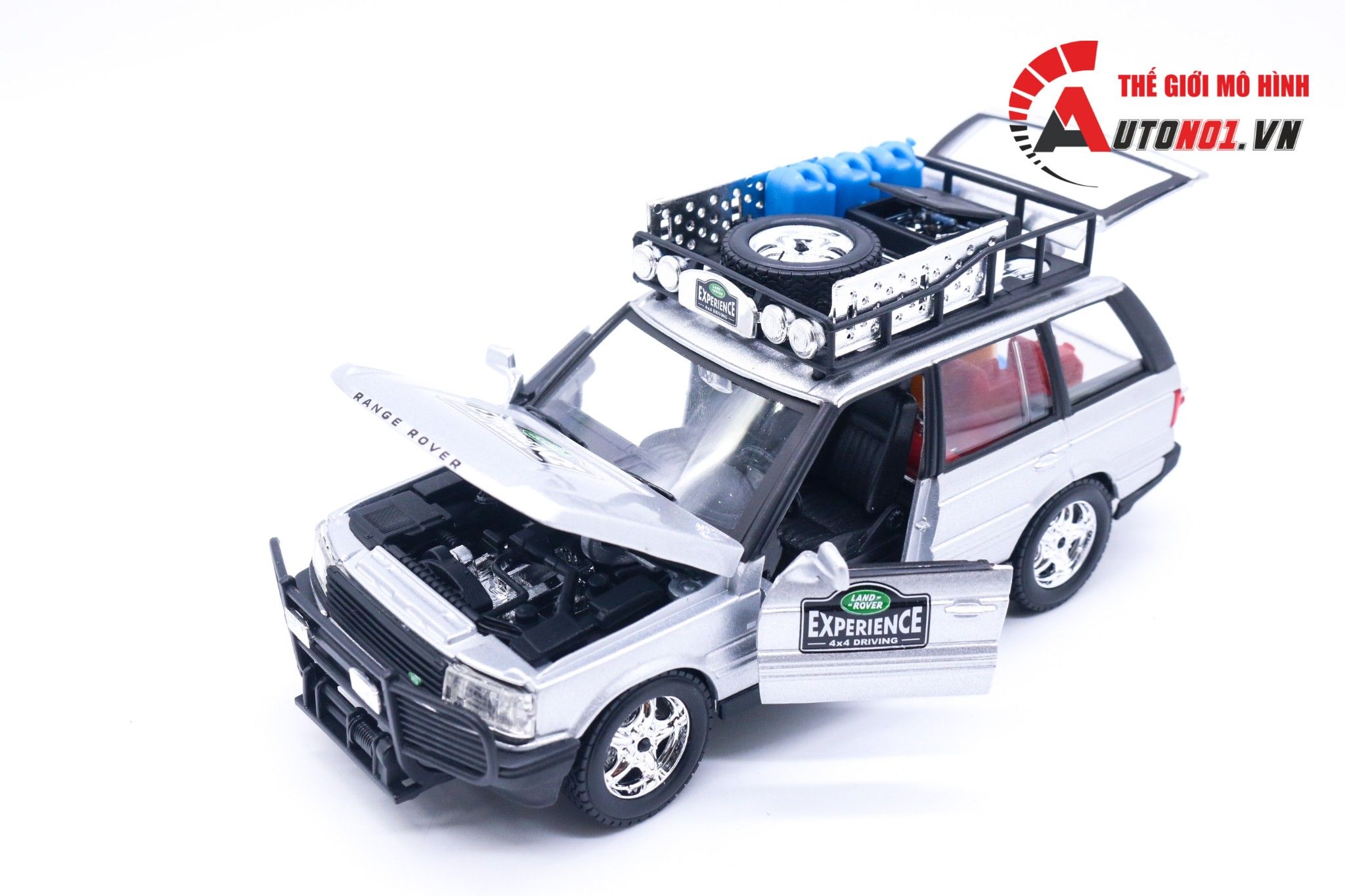  Mô hình xe Range Rover Expedition Silver Modelcar full open 1:24 Bburago OT615 