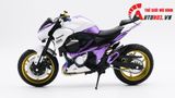  Mô hình xe độ Kawasaki Z800 Metal Violet độ pô 1:12 Autono1 Automaxx D225A 