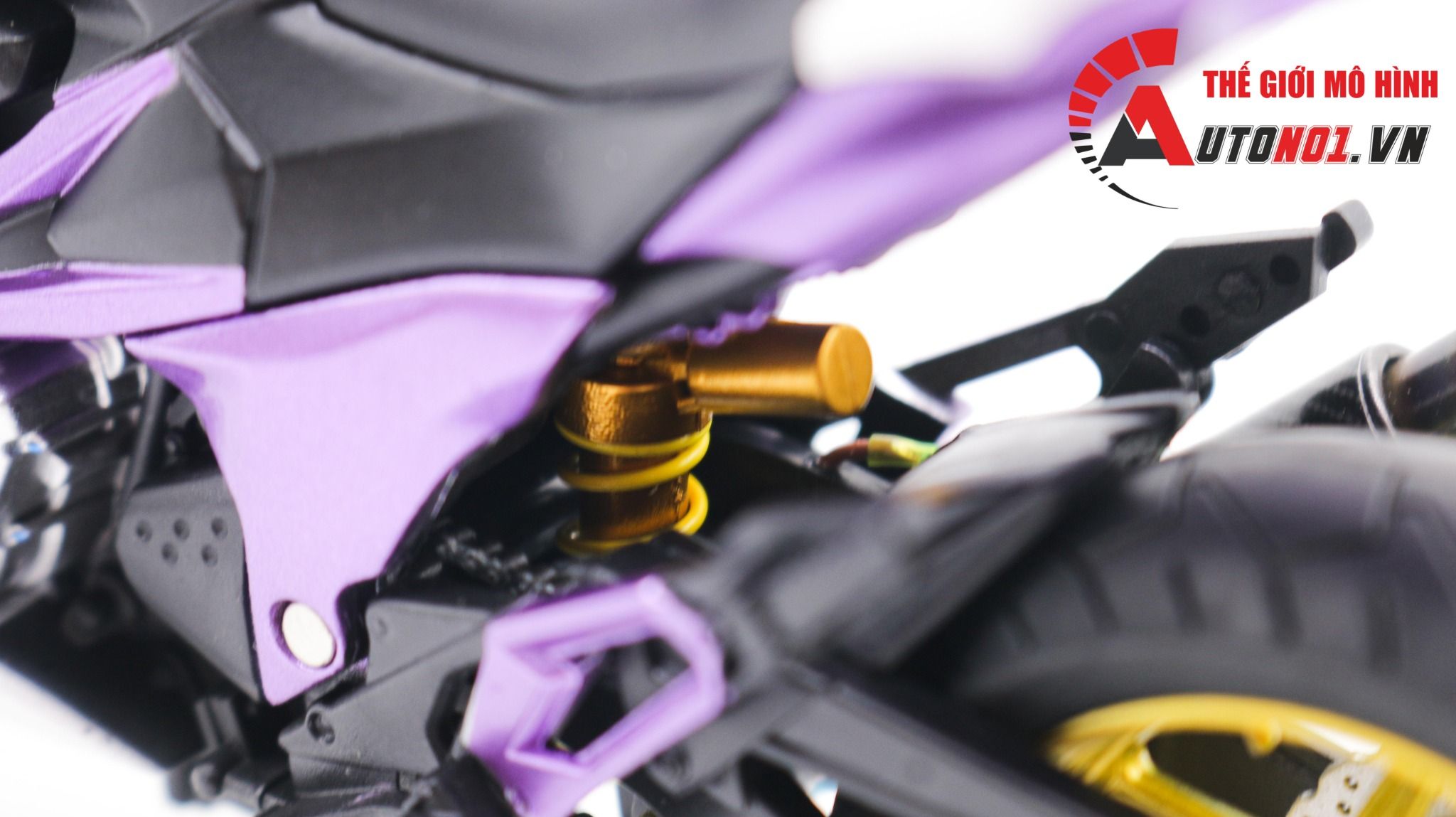  Mô hình xe độ Kawasaki Z800 Metal Violet độ pô 1:12 Autono1 Automaxx D225A 