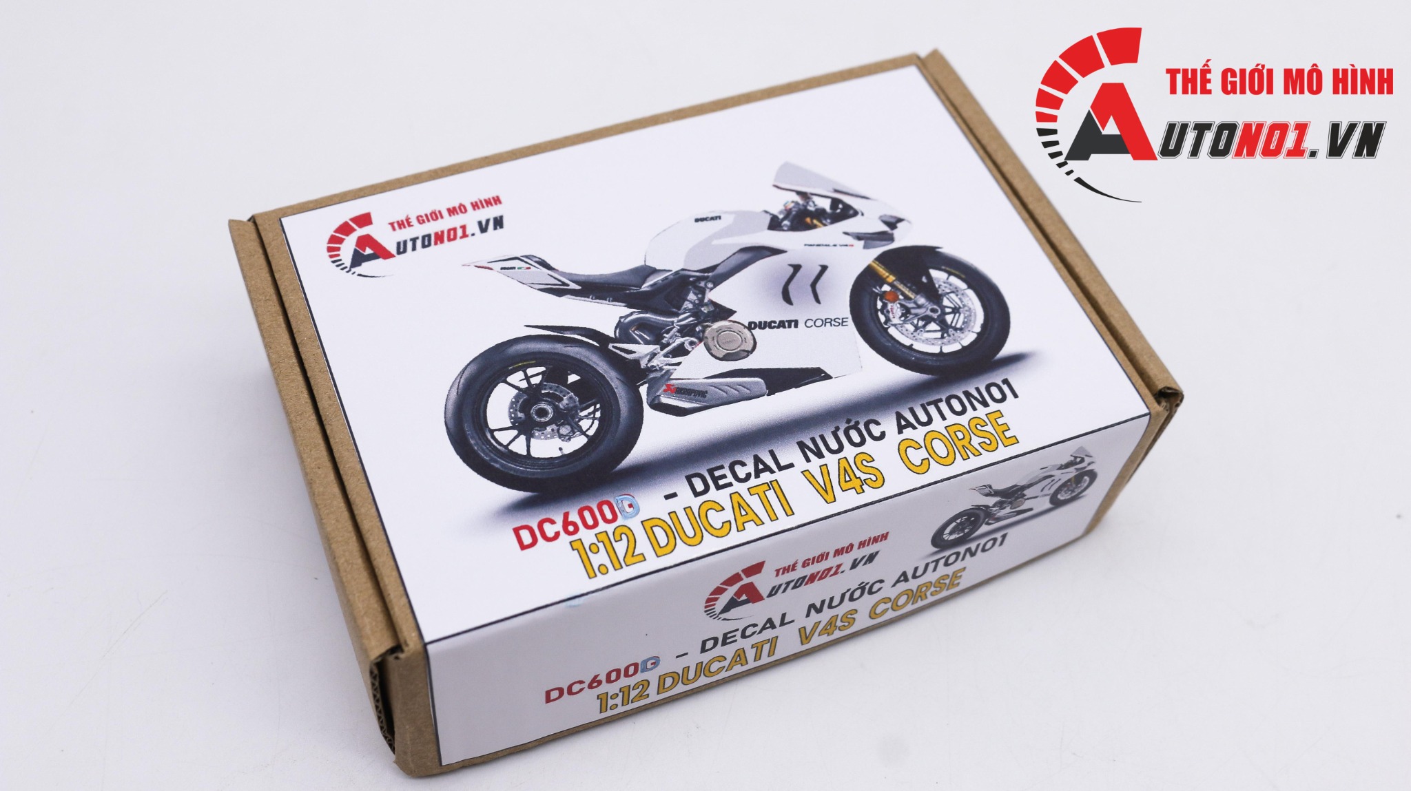  Decal nước độ Ducati Panigale V4S Corse - Decal fullface Ducati Corse tỉ lệ 1:12 Autono1 DC600d 