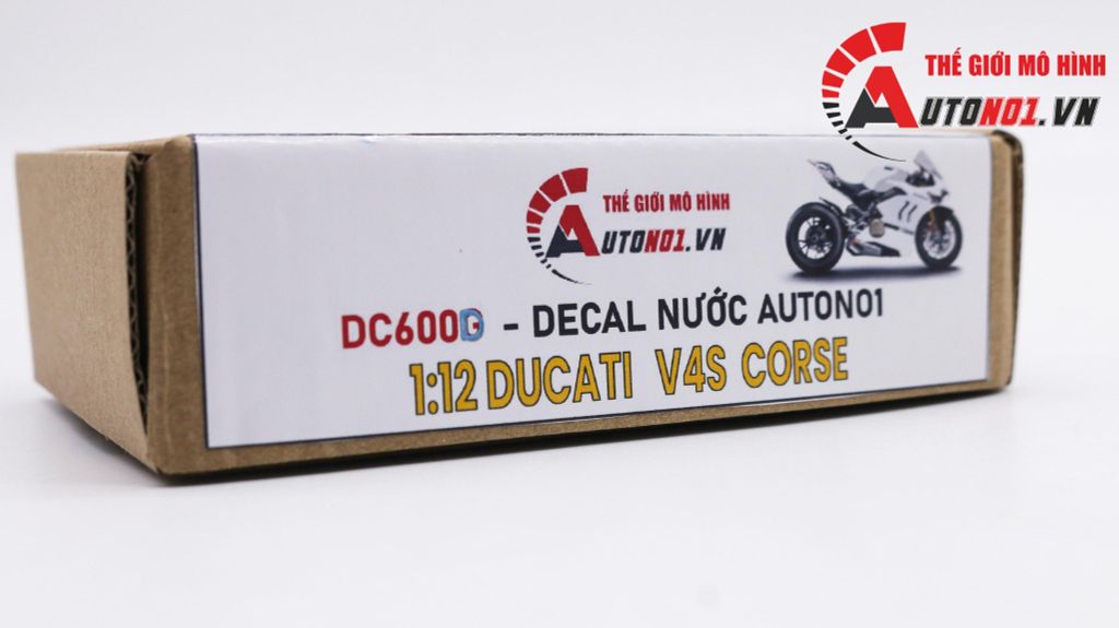 DECAL NƯỚC ĐỘ DUCATI PANIGALE V4S CORSE - DECAL FULLFACE DUCATI CORSE TỈ LỆ 1:12 AUTONO1 DC600D