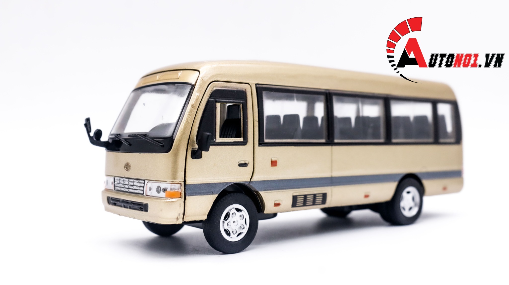 XE MÔ HÌNH TOYOTA COASTER BUS 1:32 SHENG HUI 1649