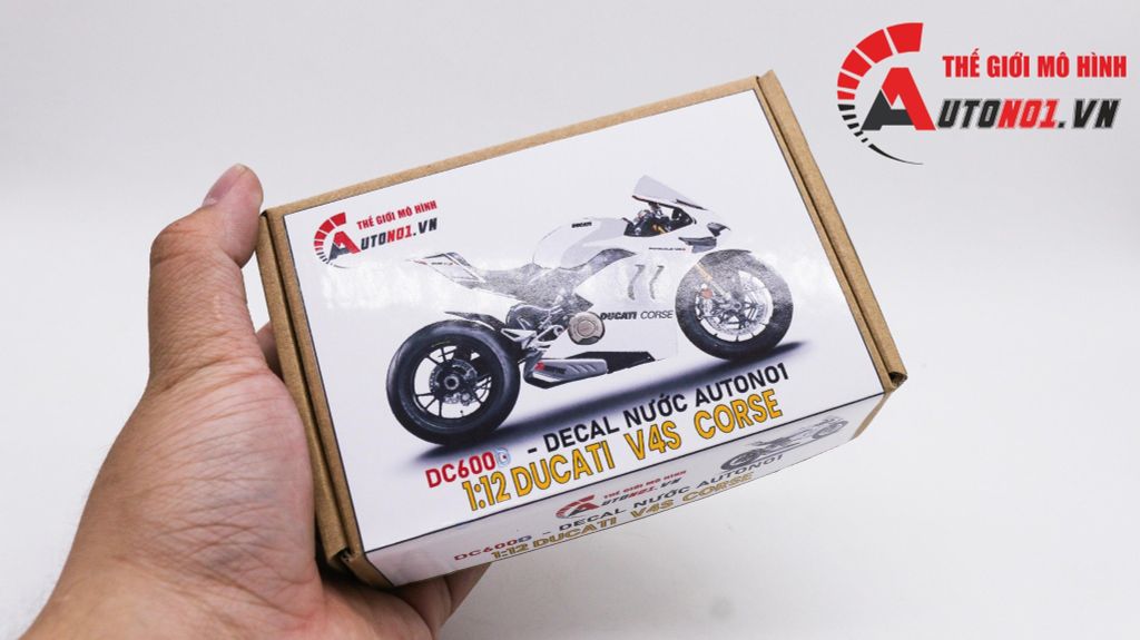 DECAL NƯỚC ĐỘ DUCATI PANIGALE V4S CORSE - DECAL FULLFACE DUCATI CORSE TỈ LỆ 1:12 AUTONO1 DC600D