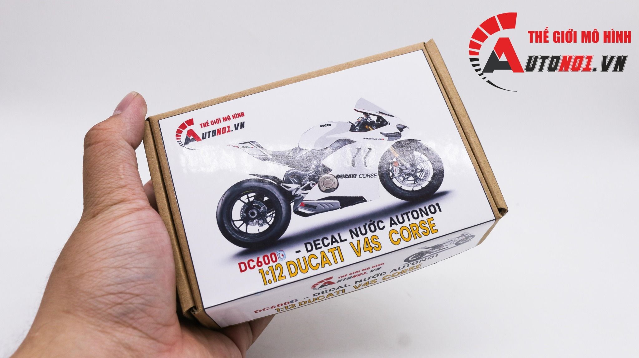  Decal nước độ Ducati Panigale V4S Corse - Decal fullface Ducati Corse tỉ lệ 1:12 Autono1 DC600d 